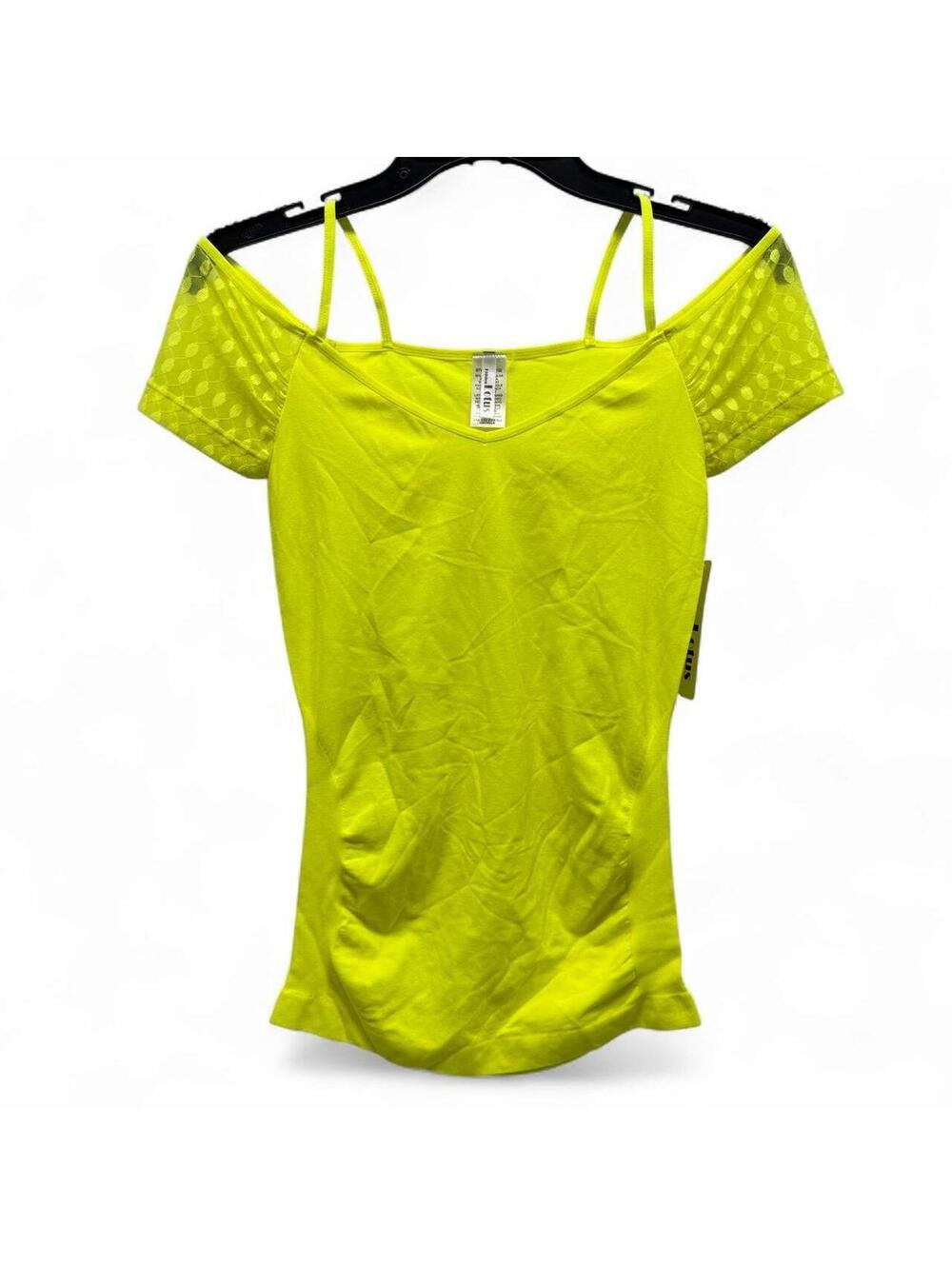 Hidden Lotus Neon Yellow top